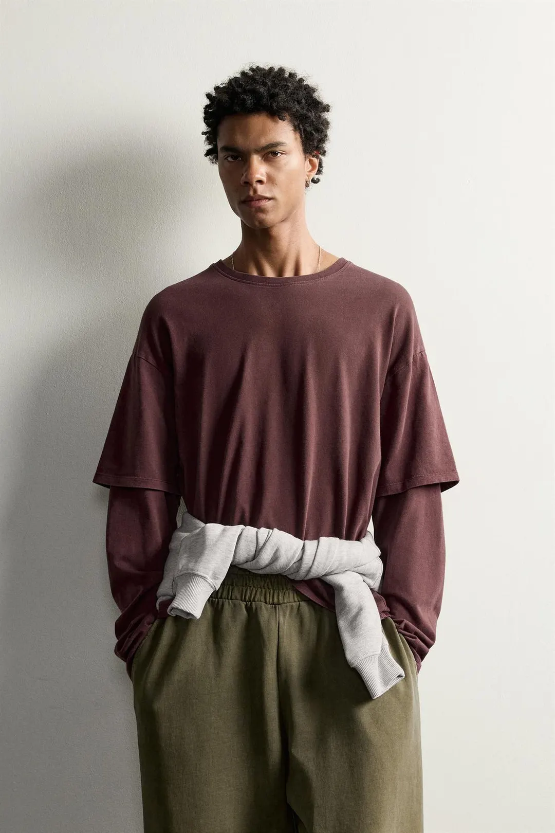 Футболка с эффектом многослойности, Zara