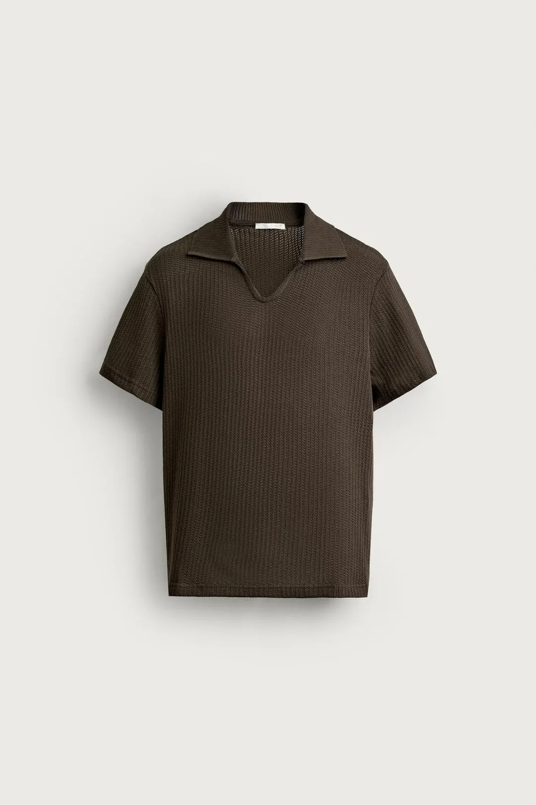 Ажурное трикотажное поло прямого кроя, Zara