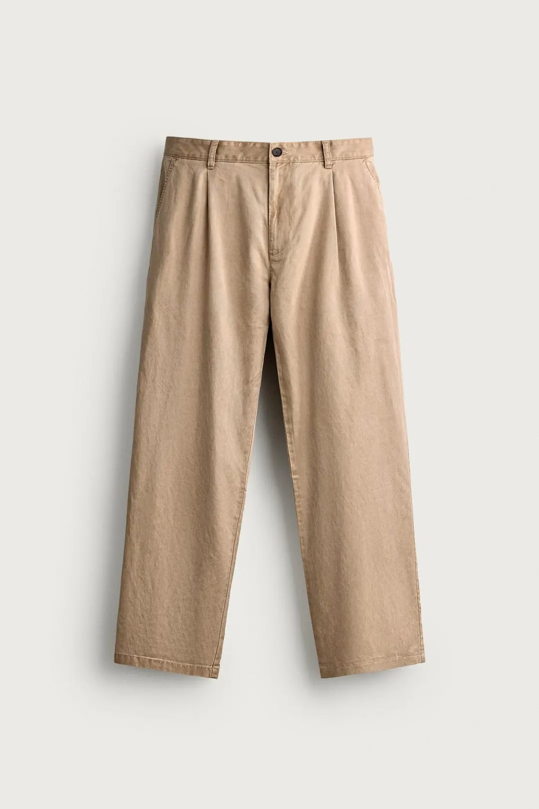 Чиносы свободного кроя со складками, Zara