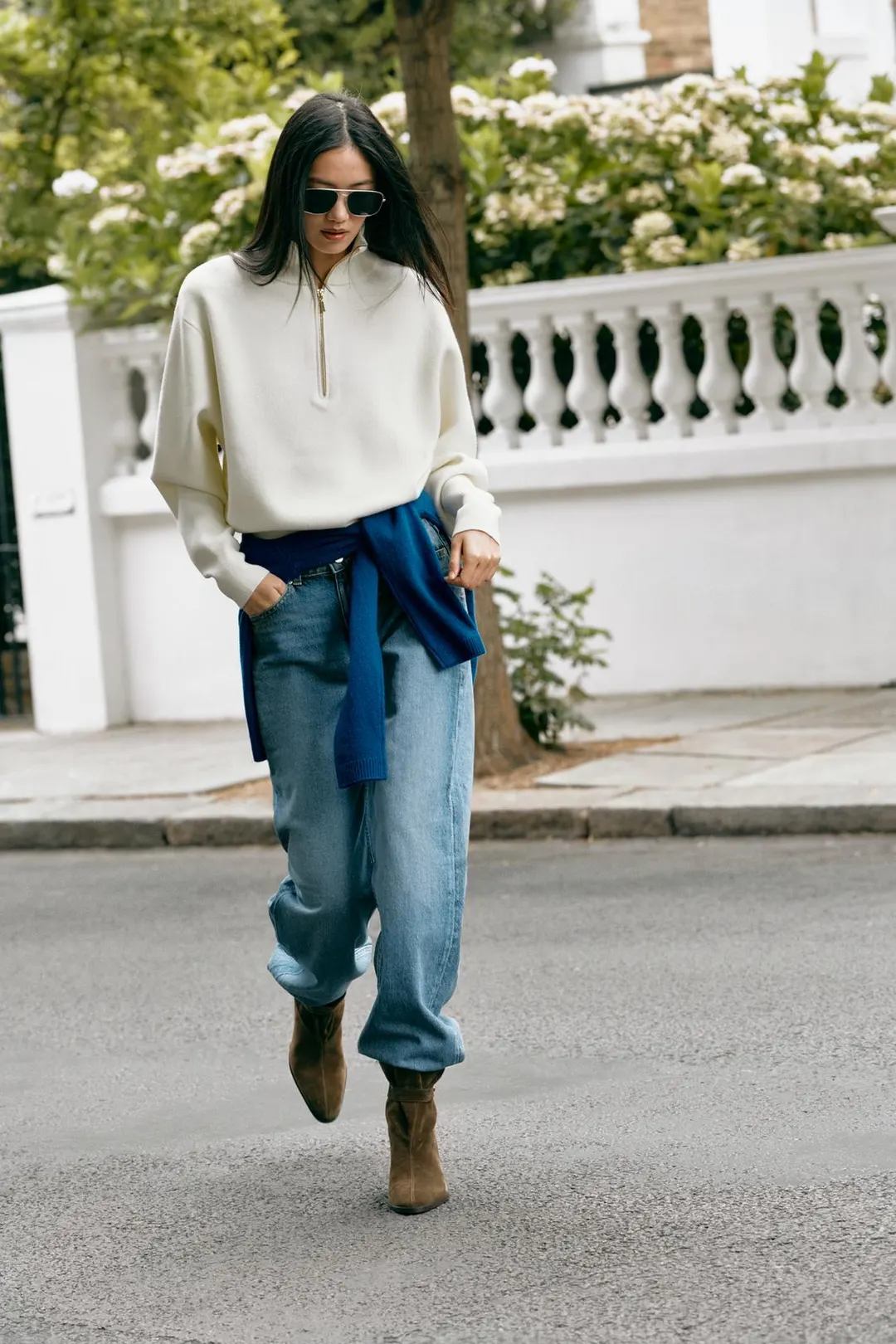 Ботильоны из замшевого спилка со сборкой, Zara