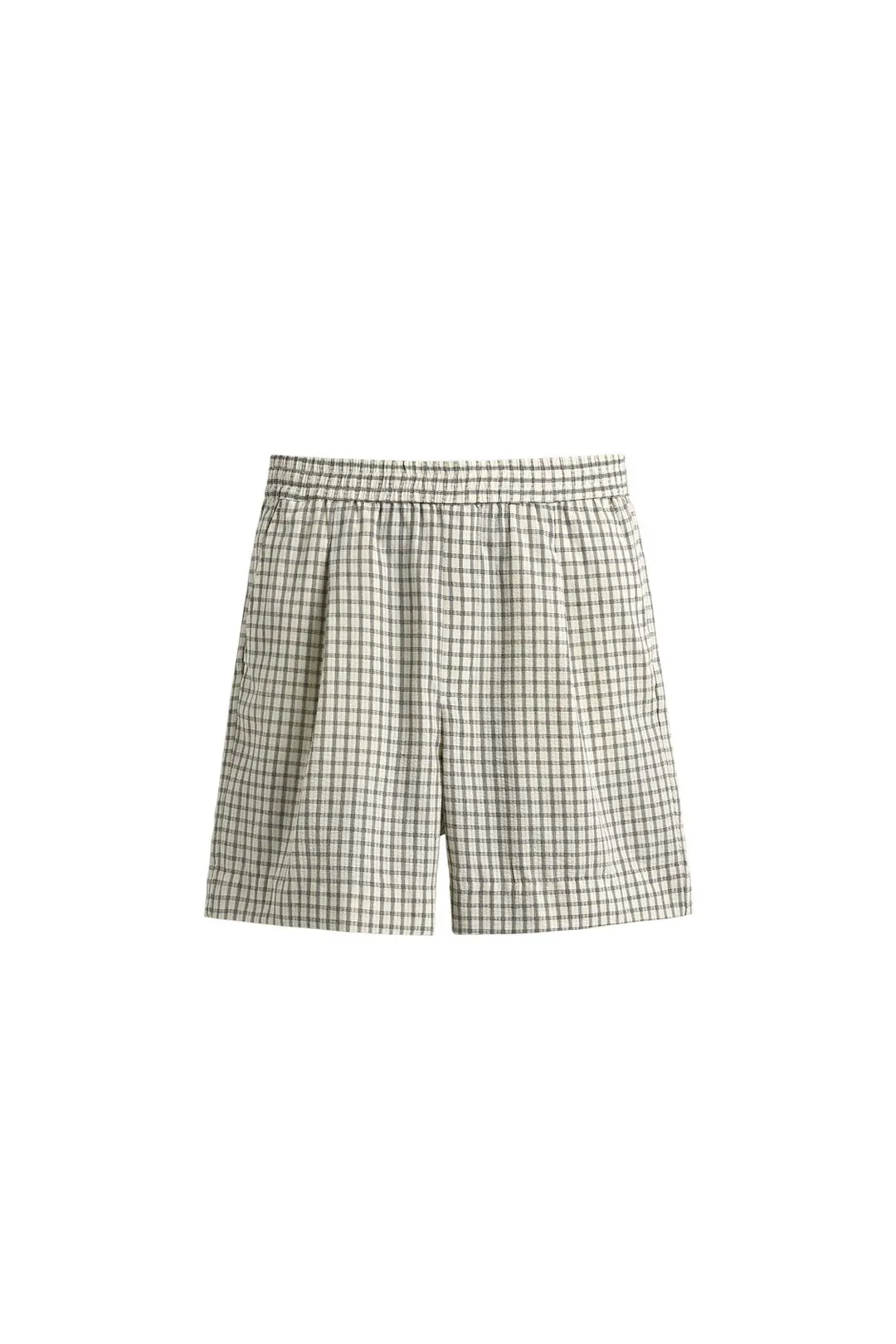 Бермуды свободного кроя в клетку с защипами, Zara