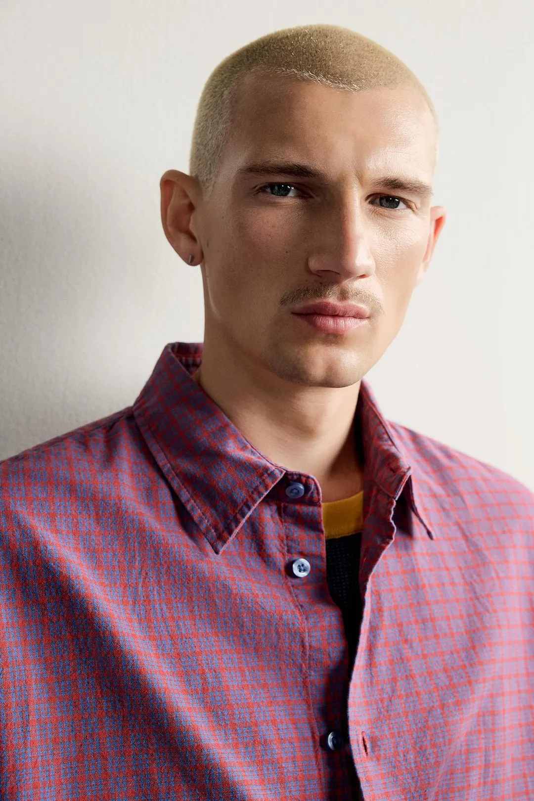 Рубашка оверсайз в клетку, Zara