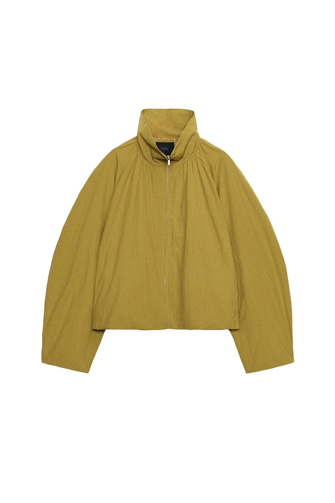 Куртка со сборками из технологичной ткани, Zara