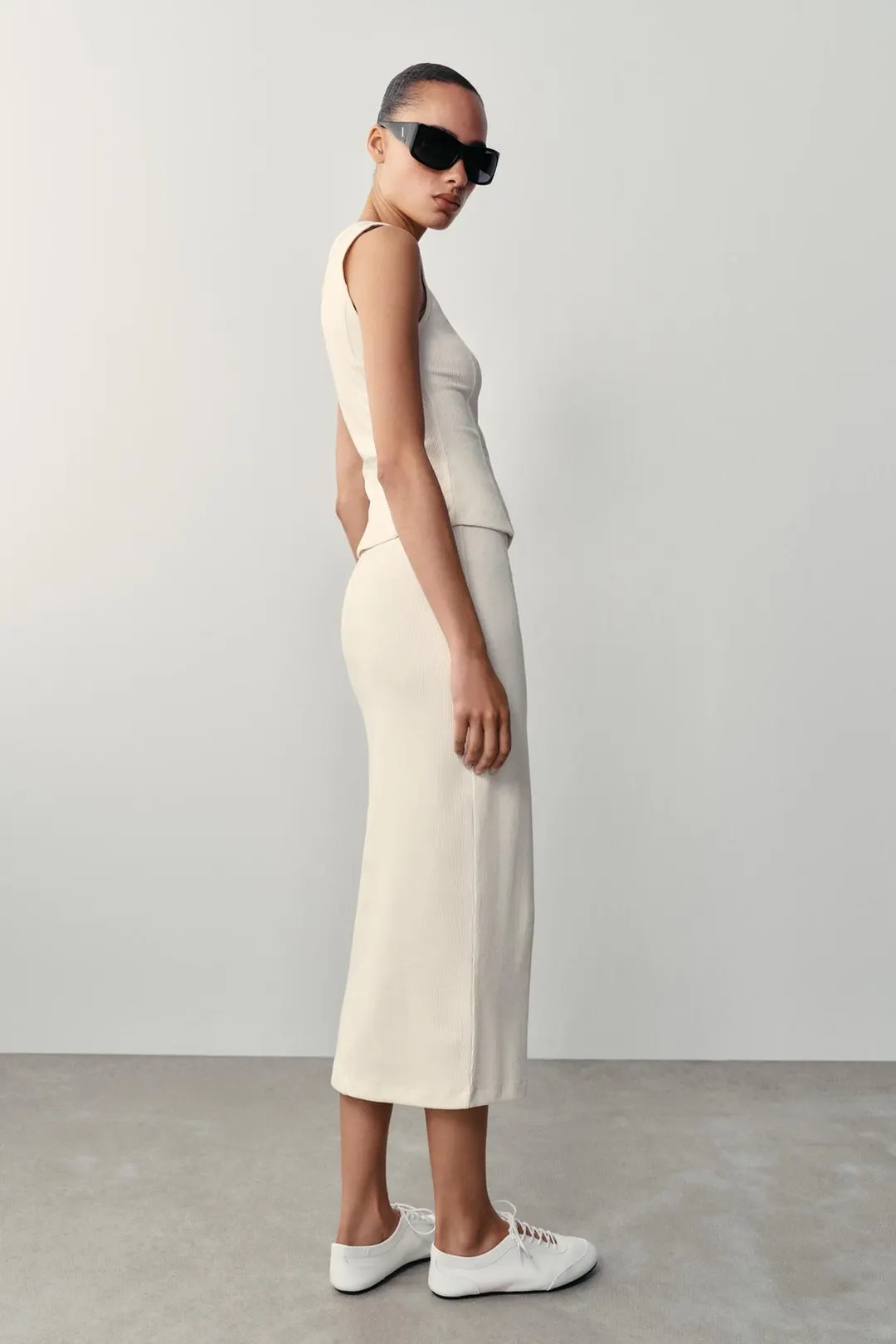 Юбка прямая в рубчик, Zara
