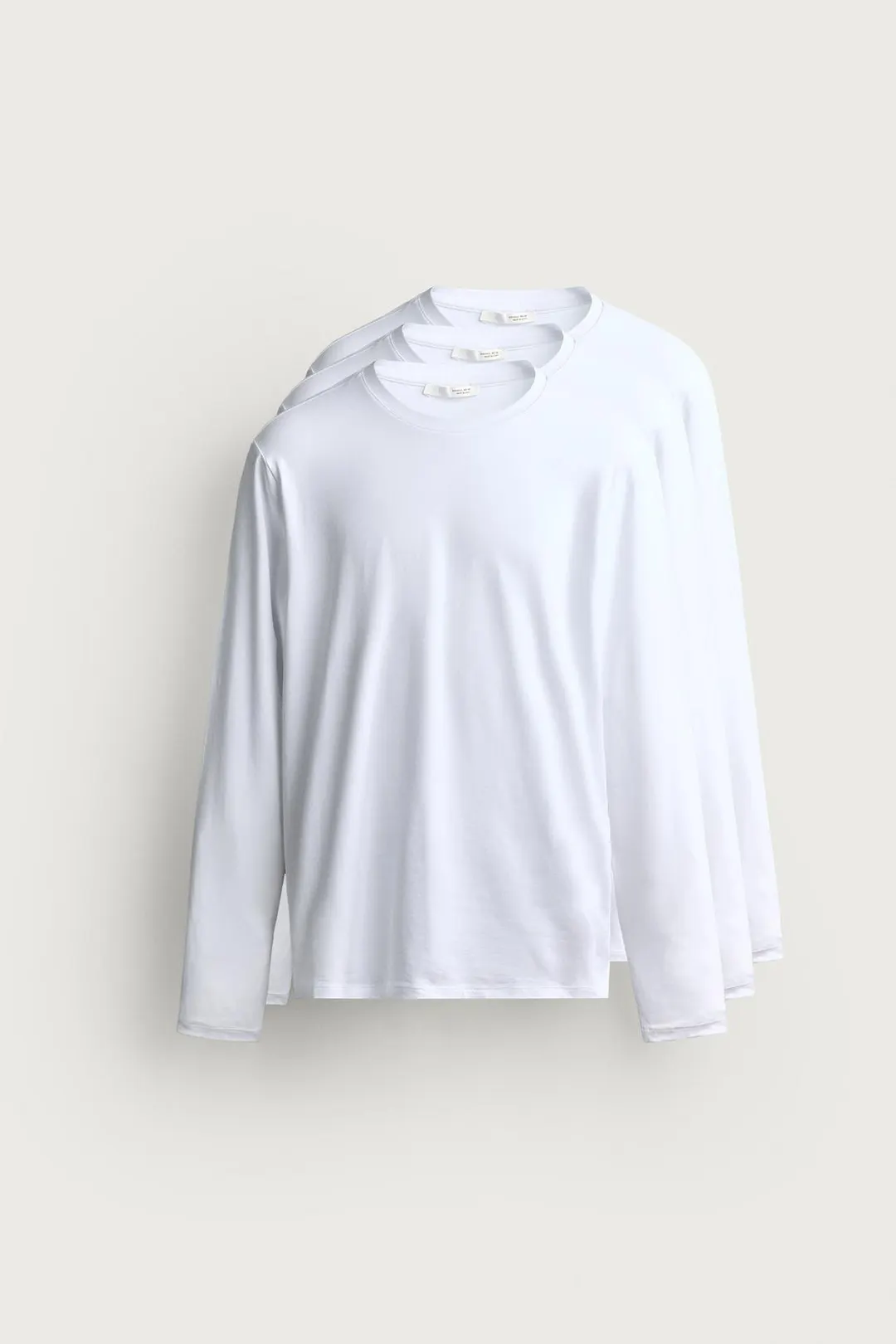 Футболки базовые облегающего кроя с длинными рукавами, 3 шт., Zara