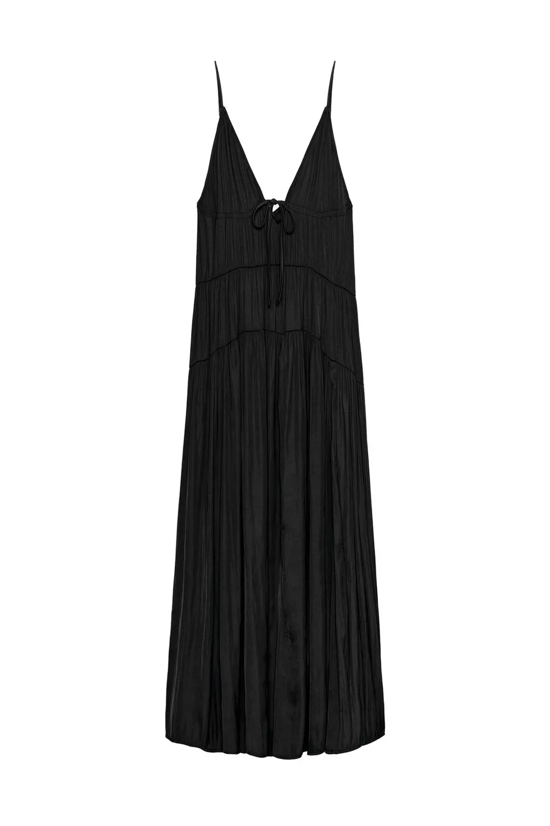 Платье длинное атласное с драпировкой, Zara