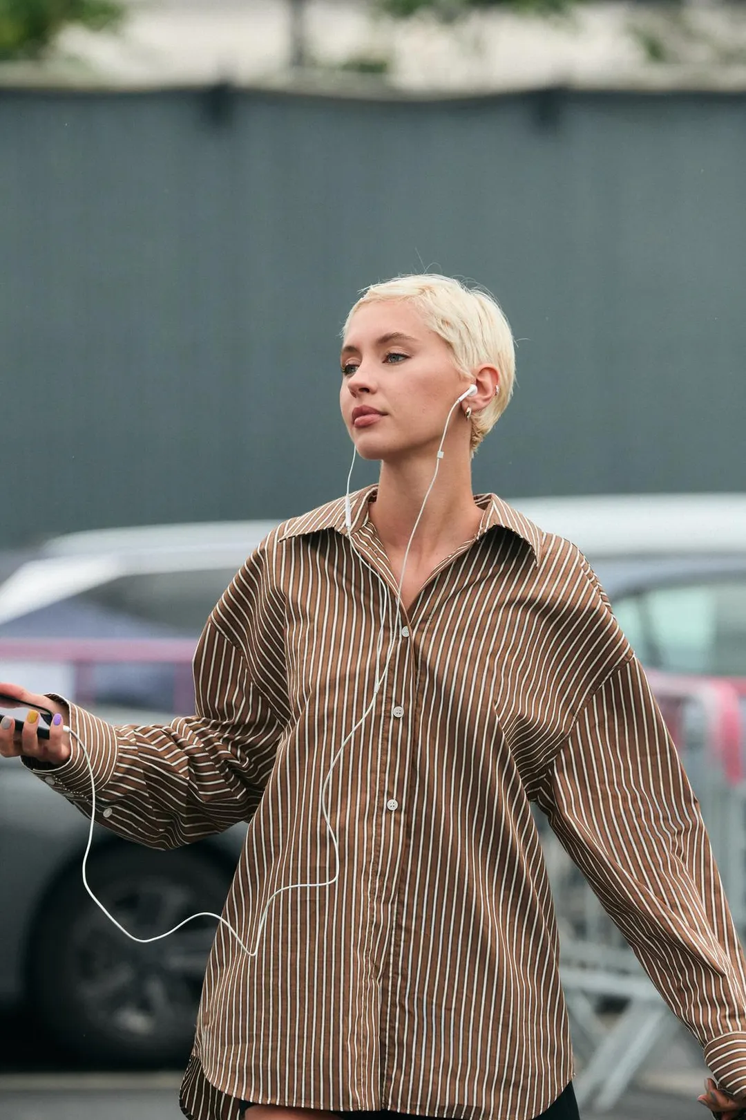 Рубашка оверсайз из поплина в полоску, Zara