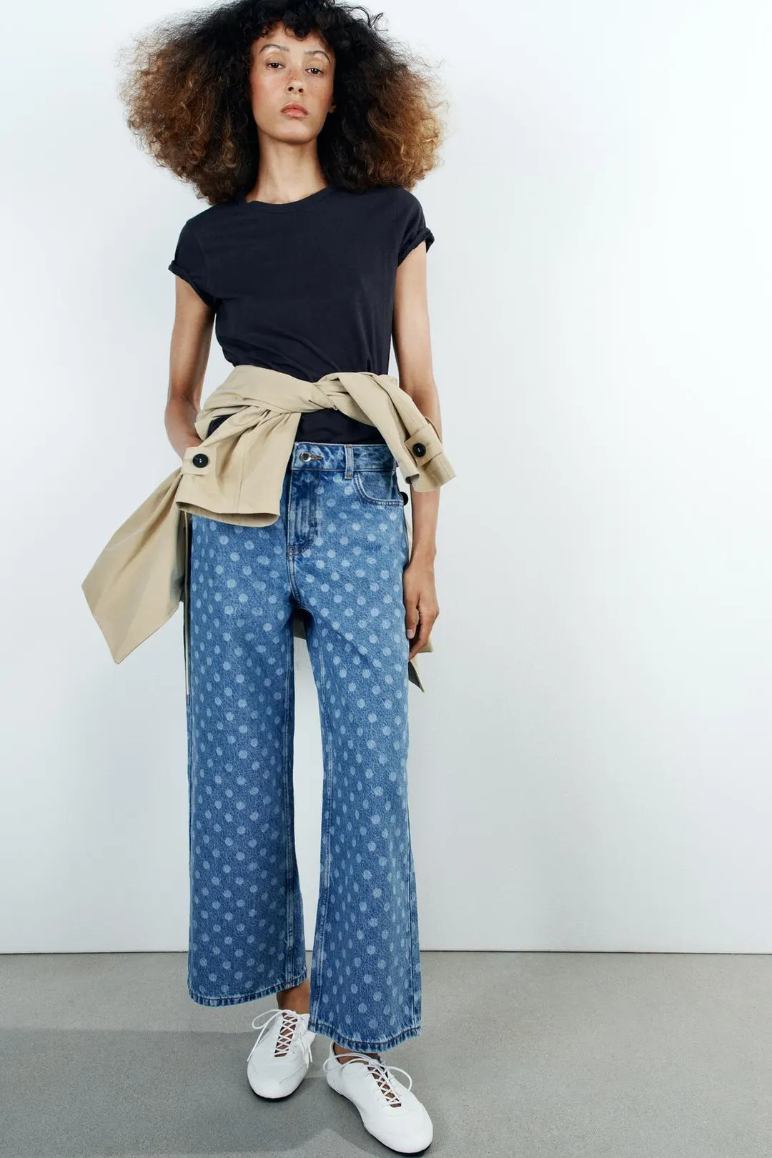 Кюлоты с высокой посадкой в горошек Z1975, Zara
