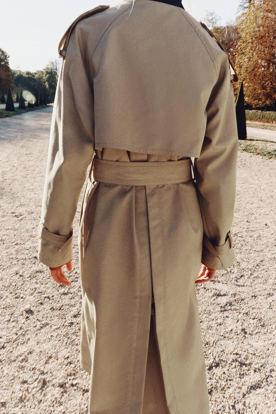 Тренч длинный двубортный ZW Collection, Zara