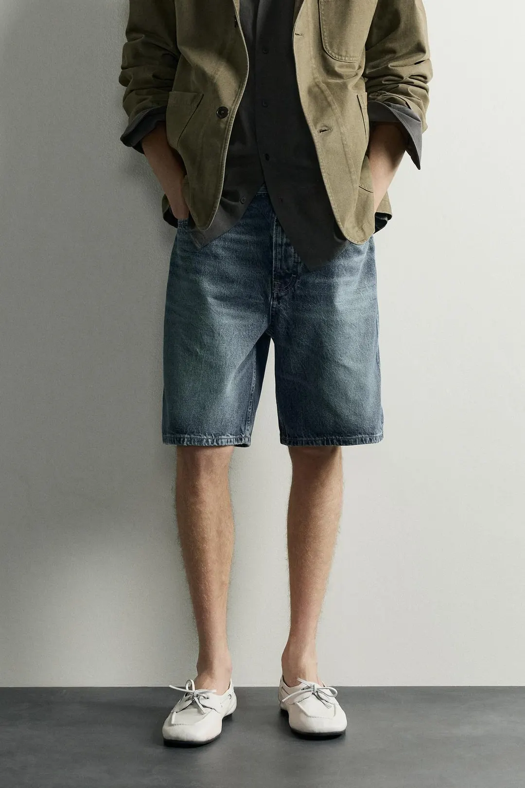 Джинсовые бермуды прямого кроя, Zara