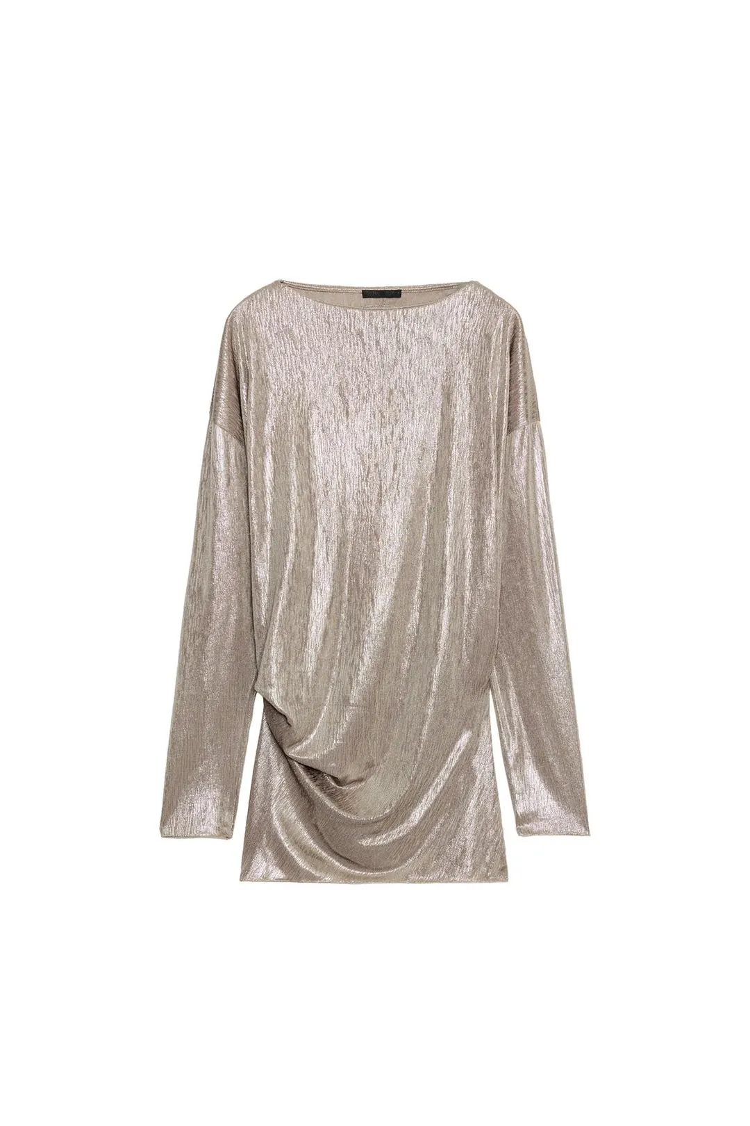 Топ с вырезами и эффектом металлик, Zara