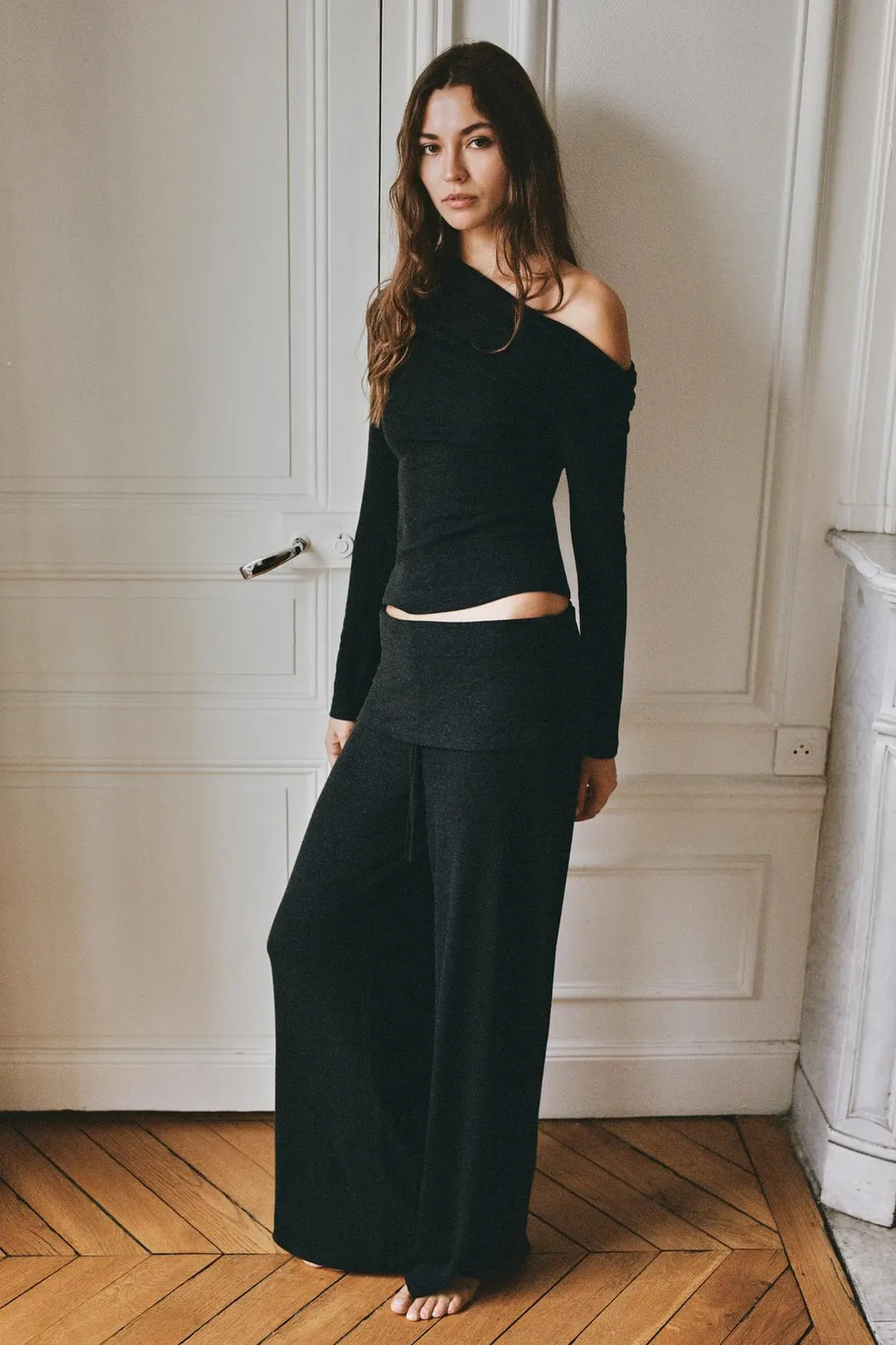 Мягкие брюки с поясом-лентой, Zara