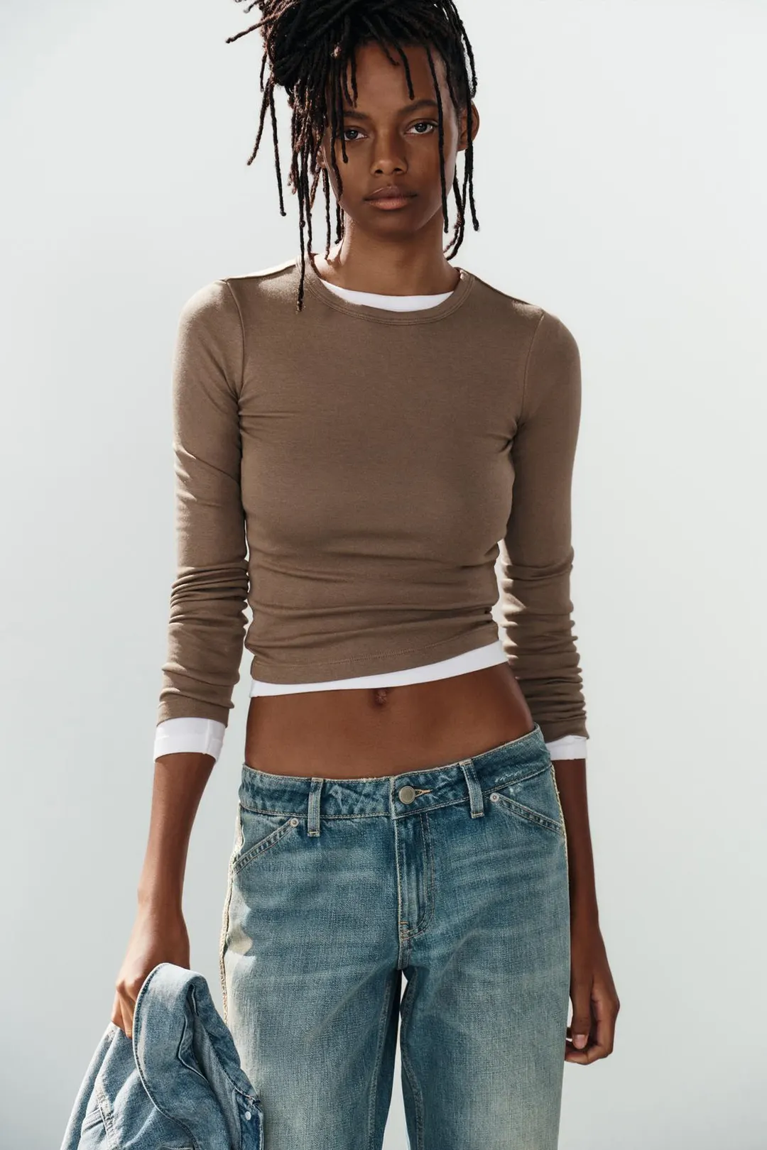 Лонгслив из хлопка, Zara