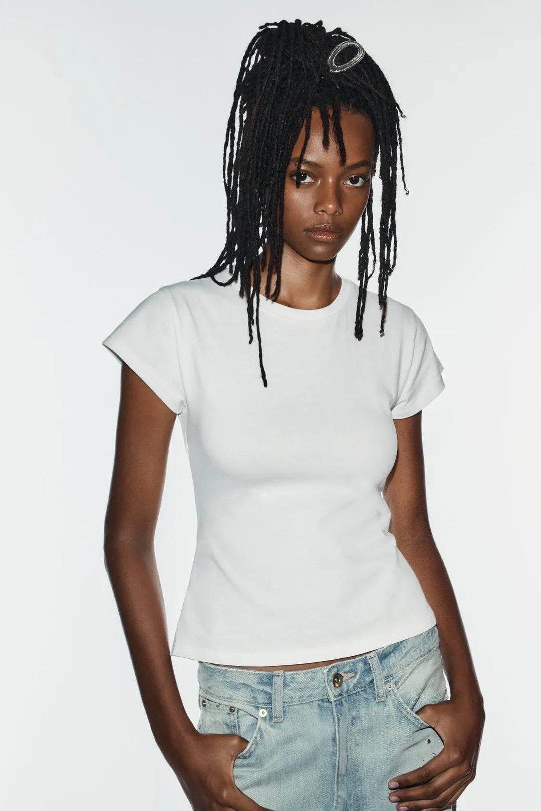 Футболка с корсетной деталью сзади, Zara