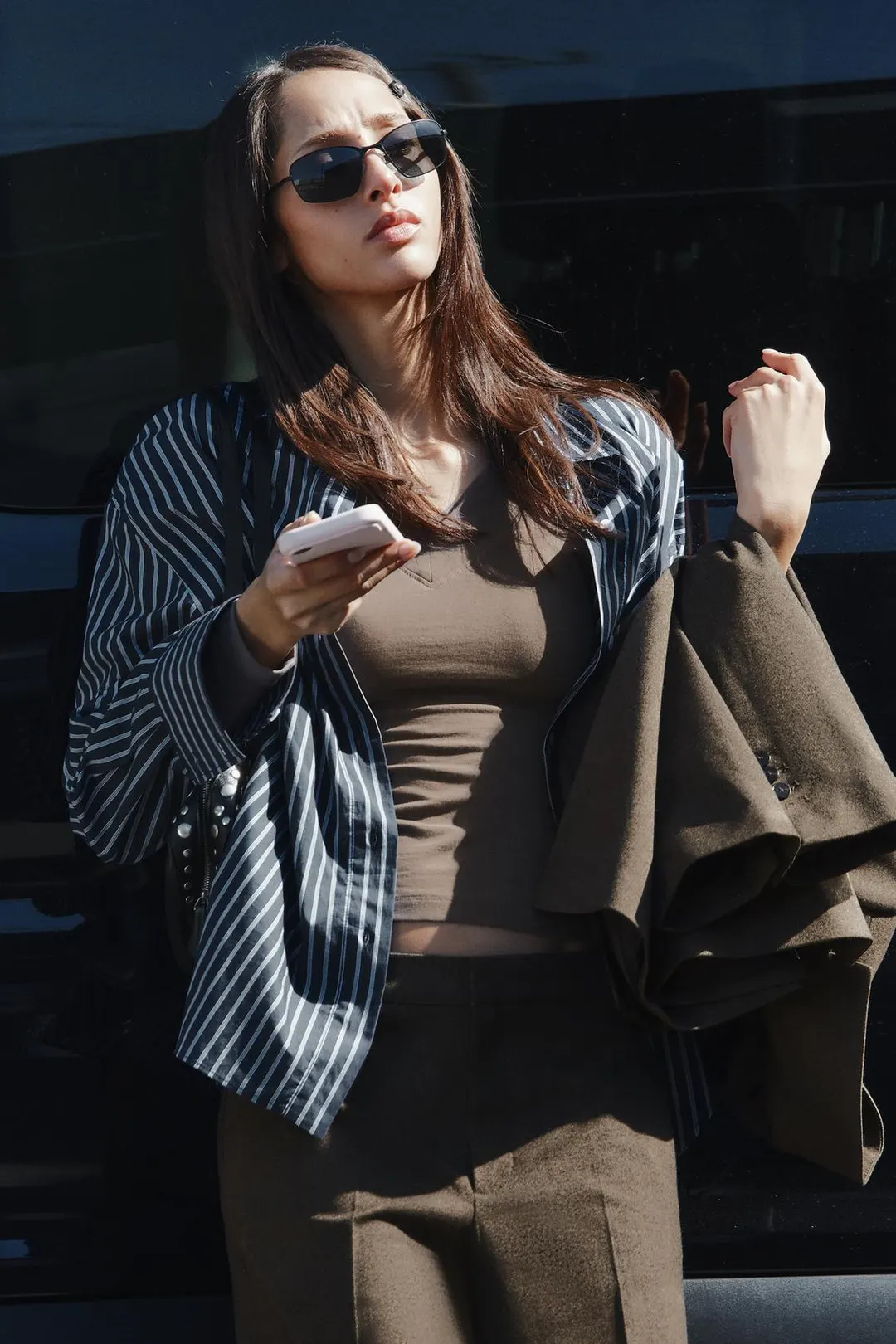 Рубашка оверсайз из поплина в полоску, Zara