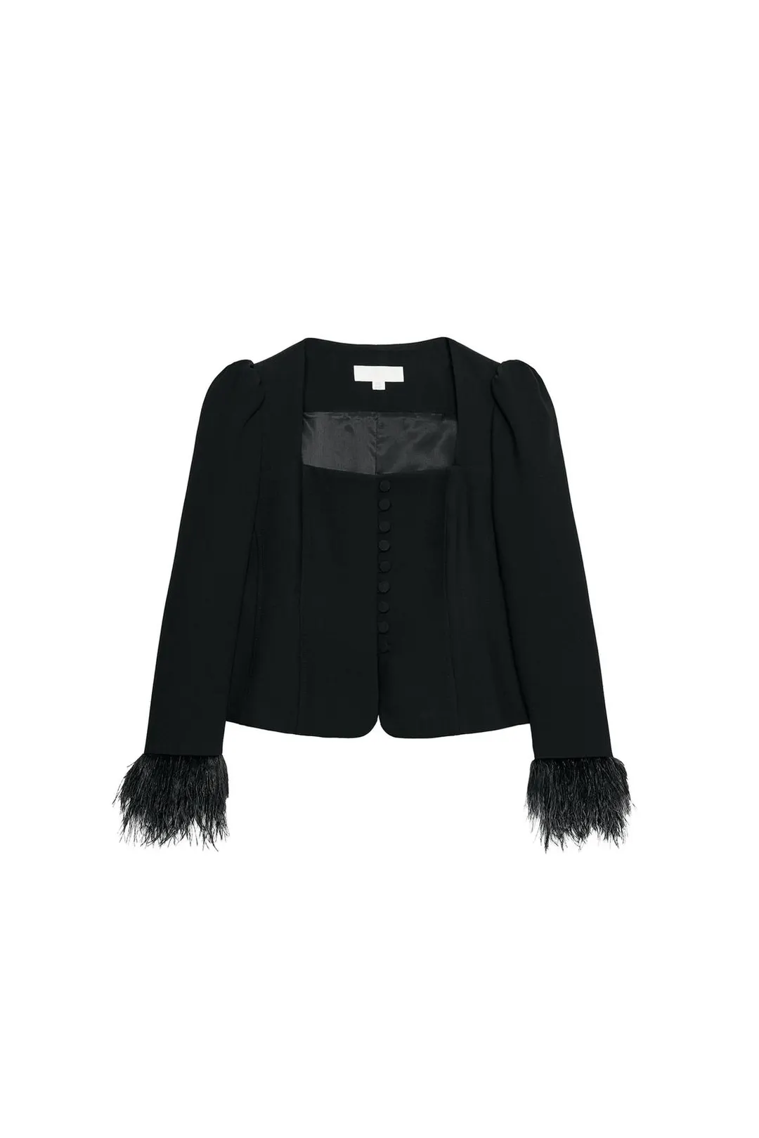 Блейзер с перьями на манжетах, Zara