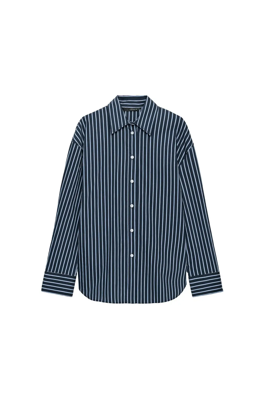 Рубашка оверсайз из поплина в полоску, Zara