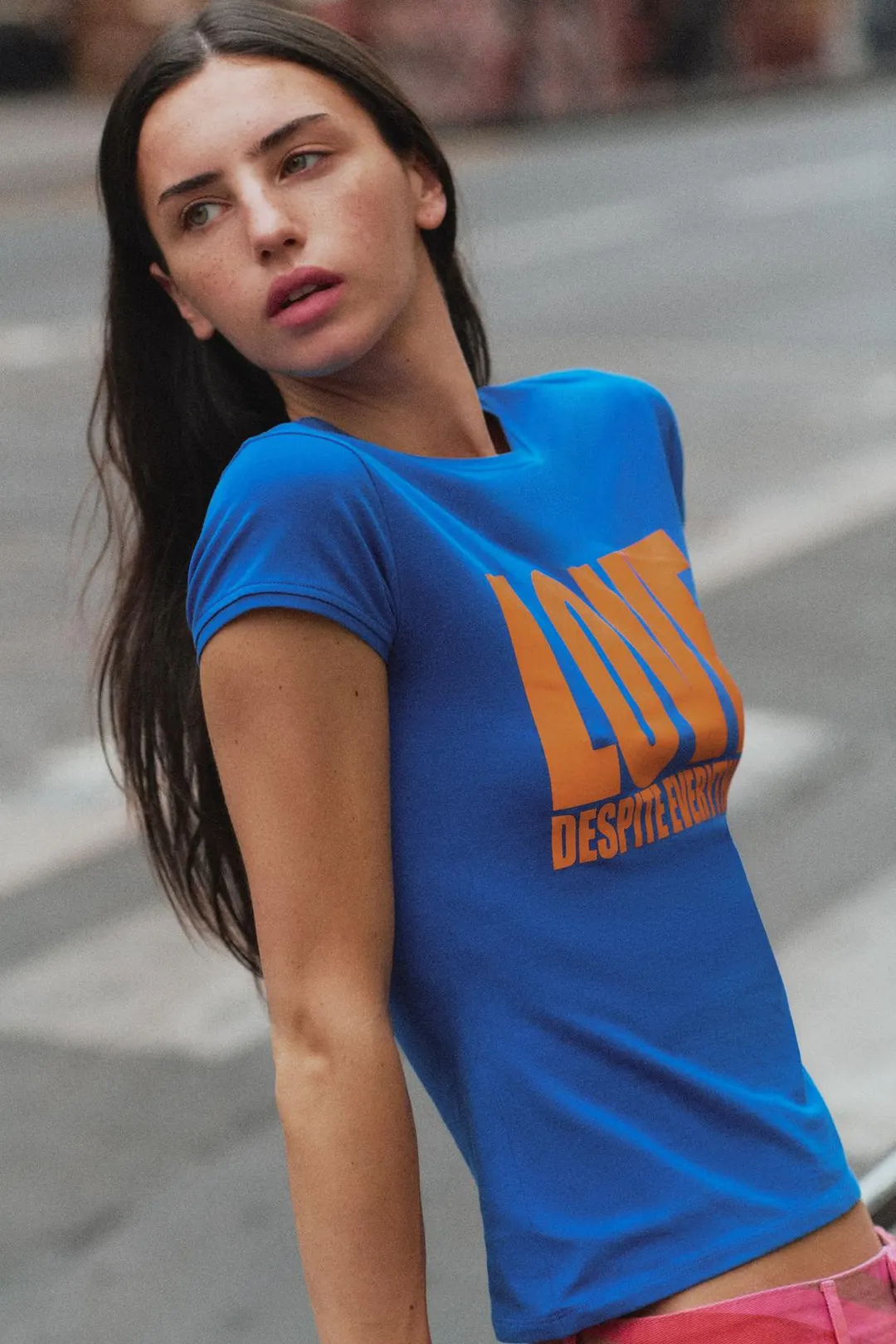 Футболка с короткими рукавами и надписью, Zara