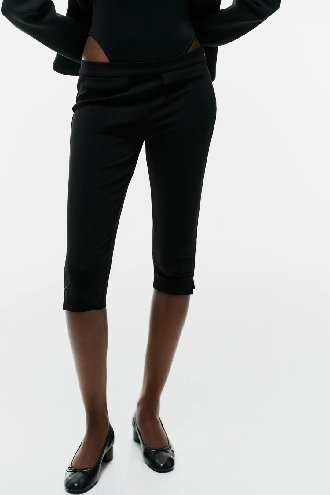 Брюки капри с клапанами, Zara