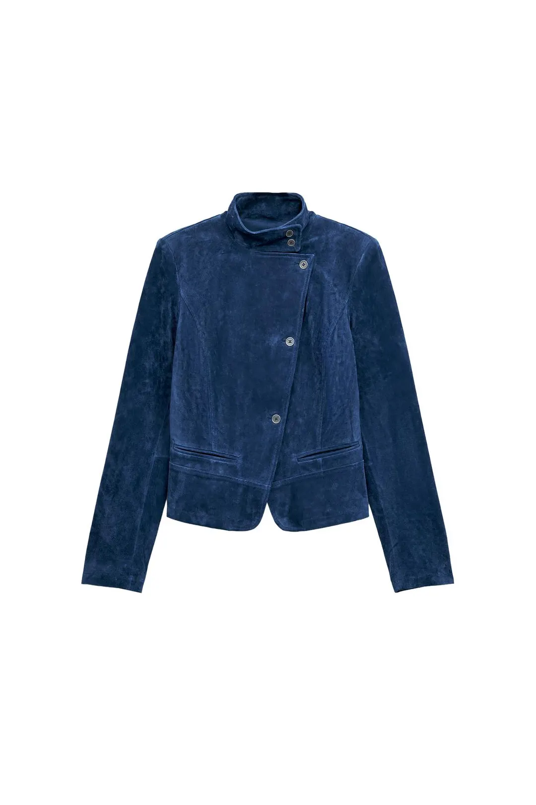 Двубортная куртка из 100% замши, Zara