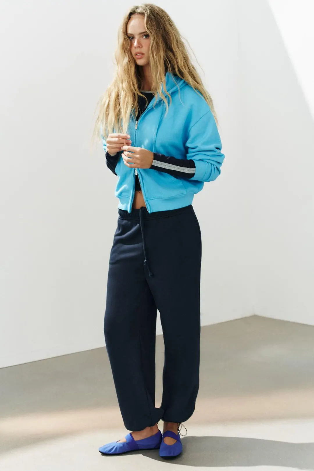 Балетки спортивные с эластичными ремешками, Zara