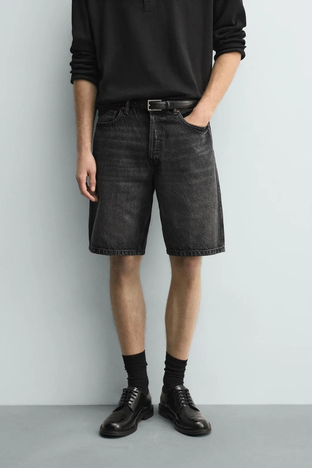 Джинсовые бермуды прямого кроя, Zara