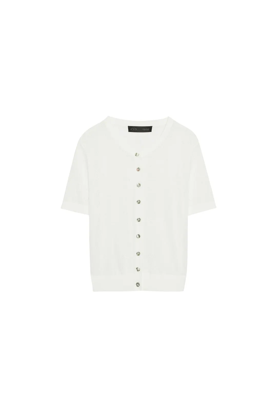 Кардиган с цветочным принтом и короткими рукавами, Zara