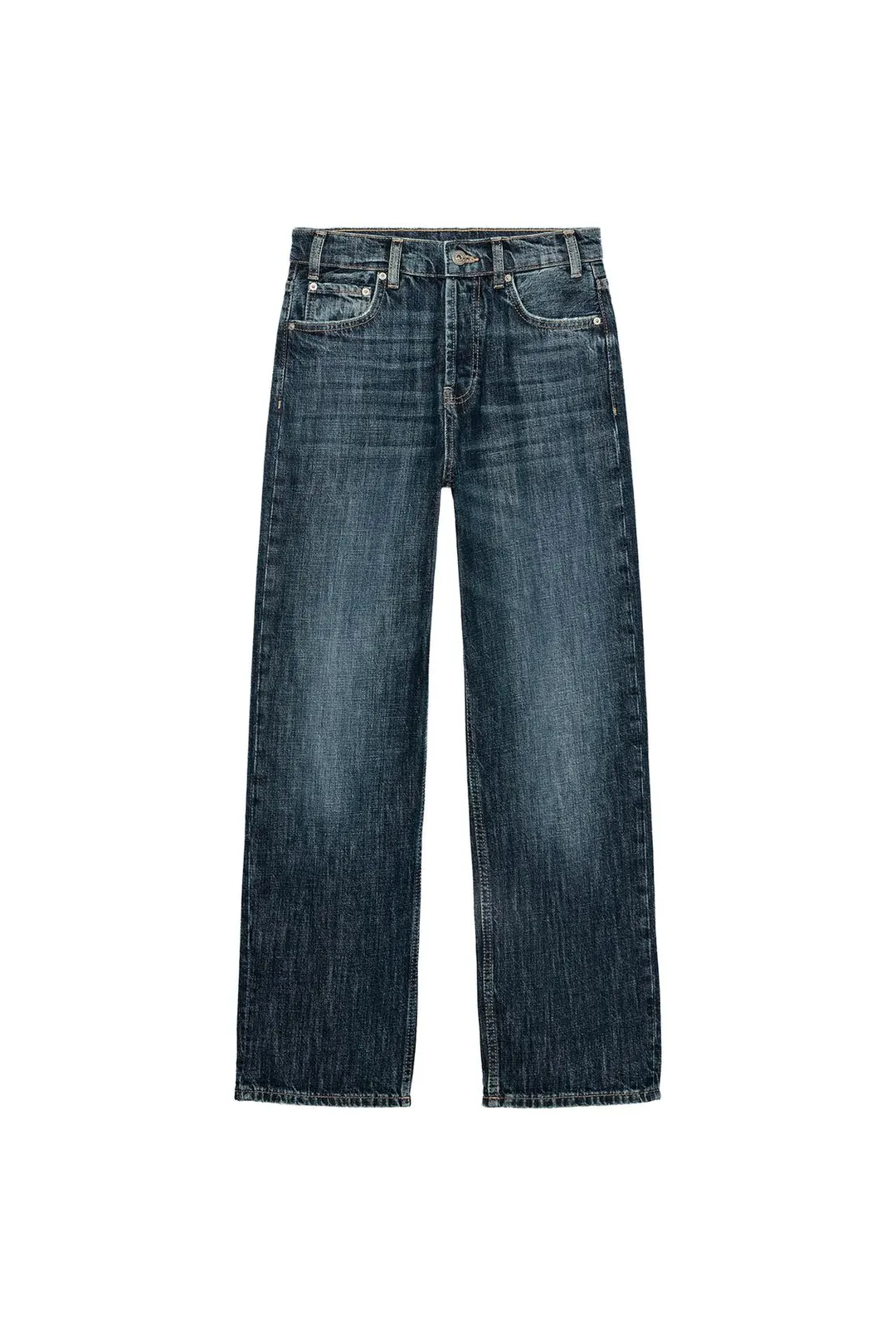 Джинсы прямого кроя ZW Collection со средней посадкой, Zara