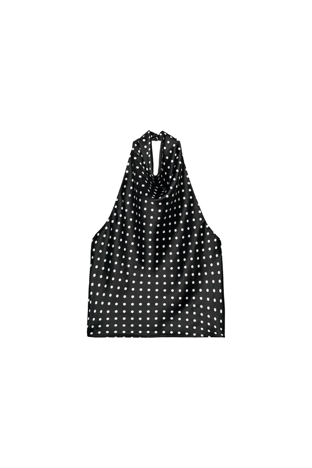 Атласный топ с бретелью халтер, Zara