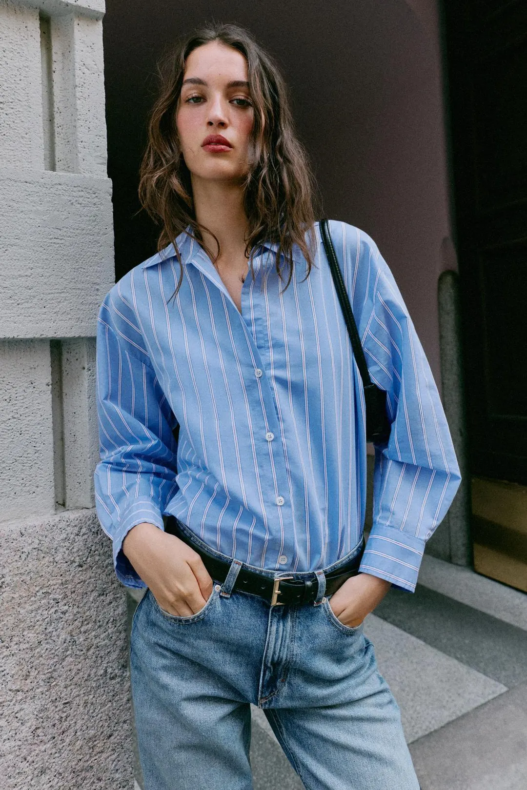 Рубашка базовая из поплина, Zara