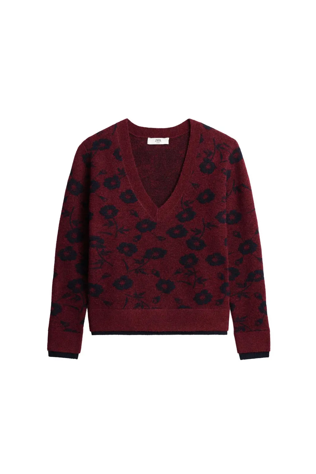 Свитер с жаккардовым цветочным узором Limited Edition, Zara