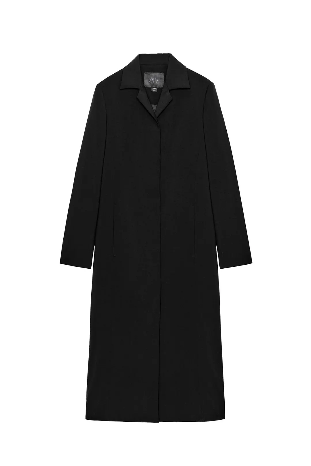 Пальто длинное из 100% шерсти ZW Collection, Zara