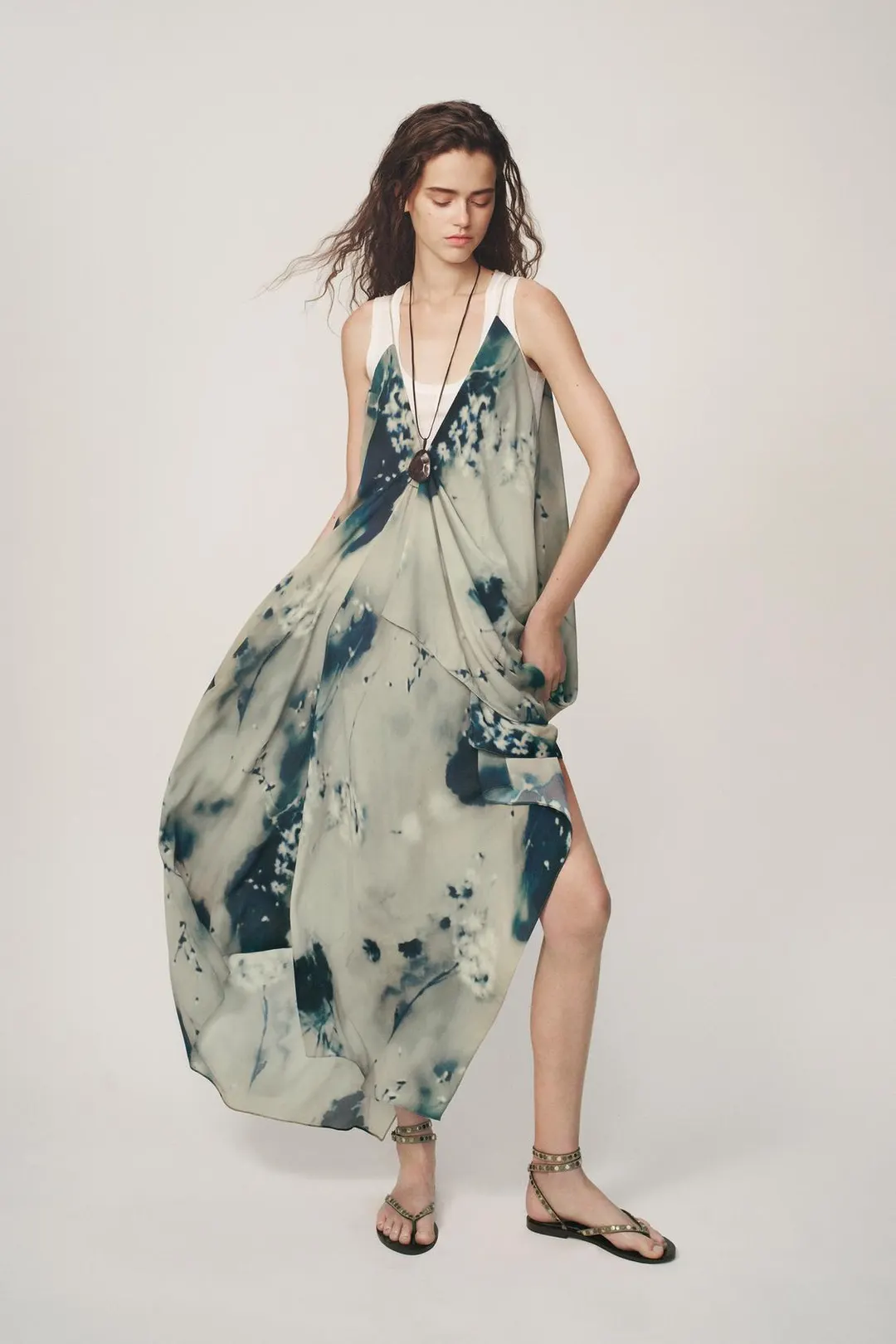 Платье с принтом THE ITEM ZARA WOMAN, Zara