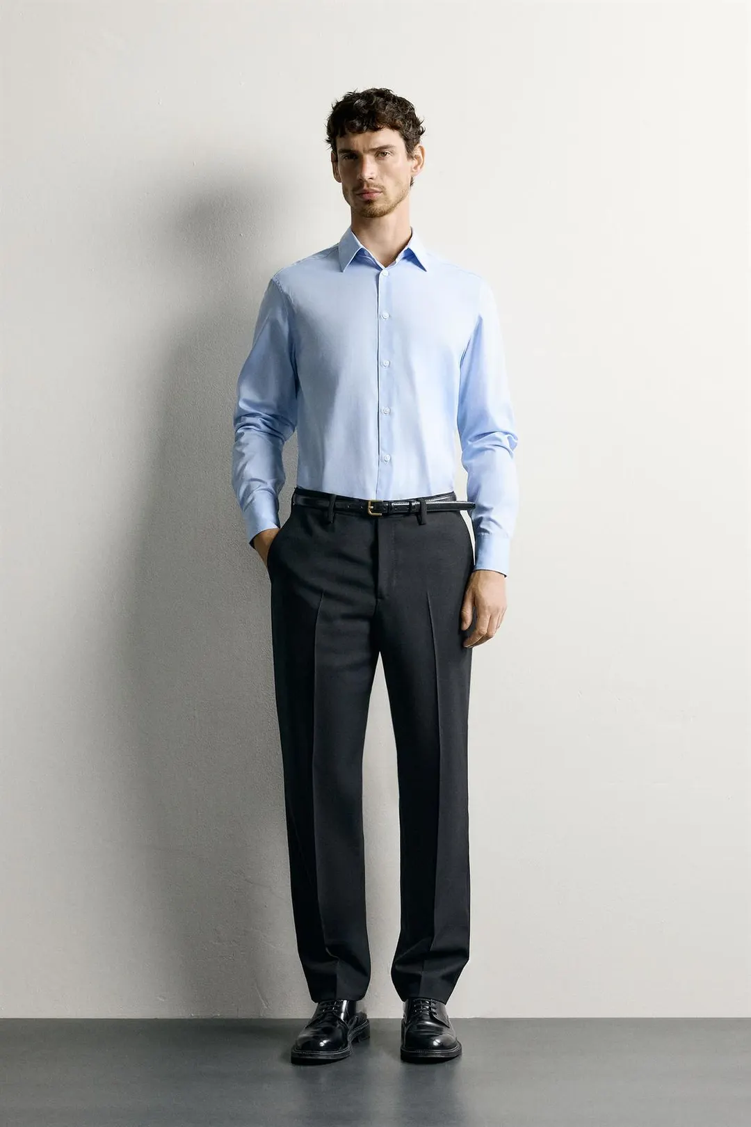 Фактурная рубашка Easy Care, Zara