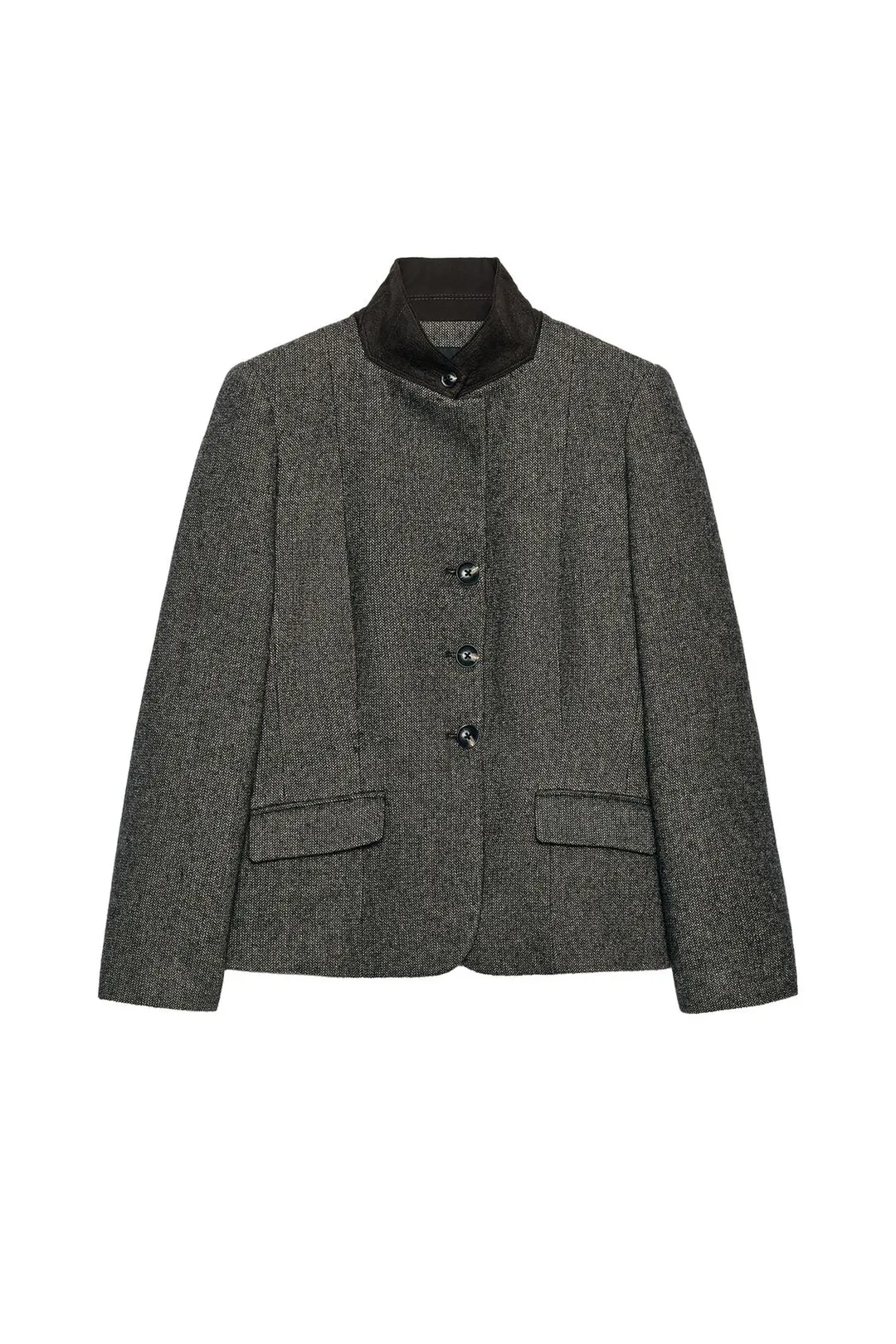 Приталенный блейзер из смесовой шерсти ZW Collection, Zara