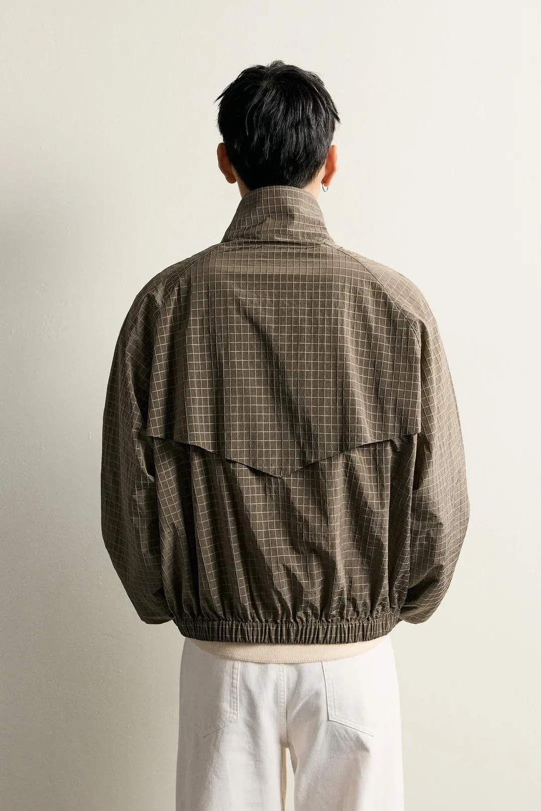 Куртка из технического жаккарда в клетку, Zara
