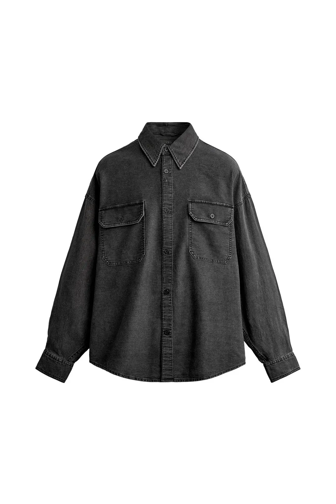 Джинсовая рубашка свободного кроя, Zara