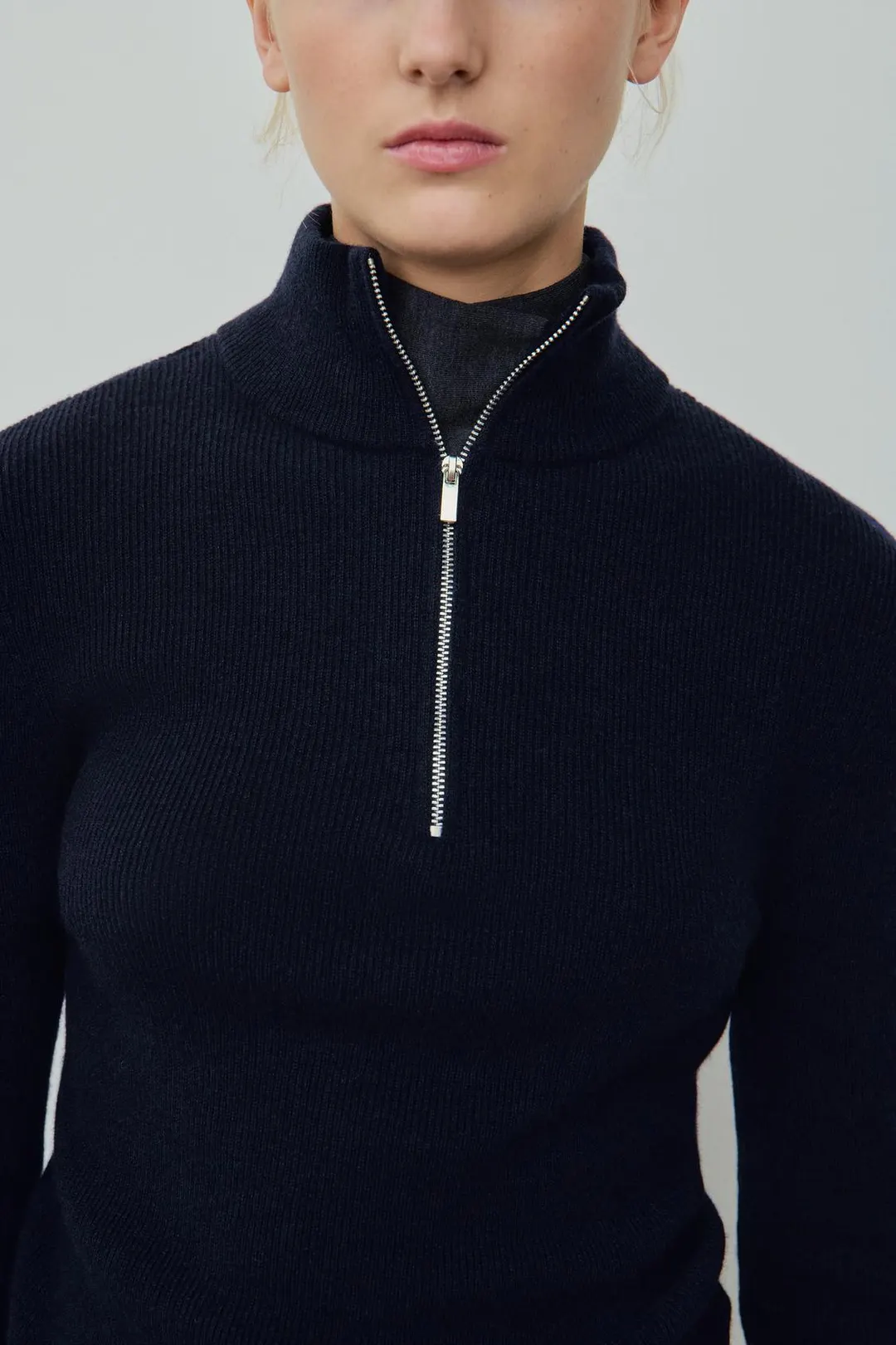 Свитер на молнии из 100% шерсти, Zara