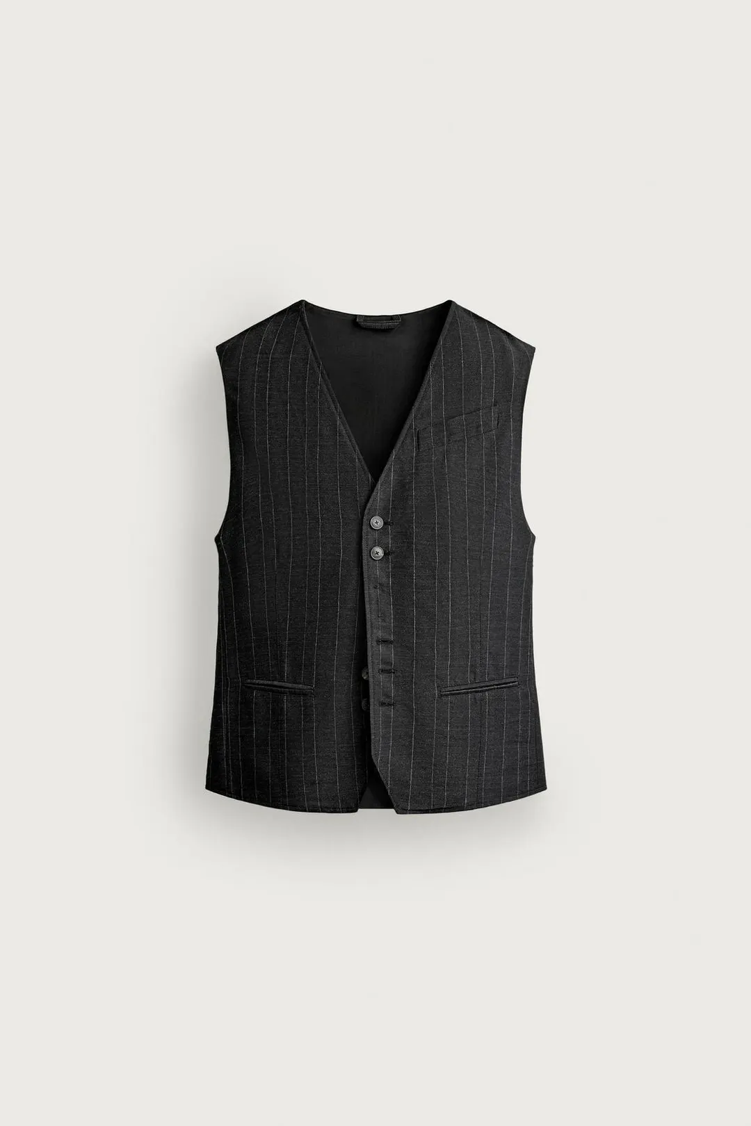 Двусторонний жилет в тонкую полоску, Zara