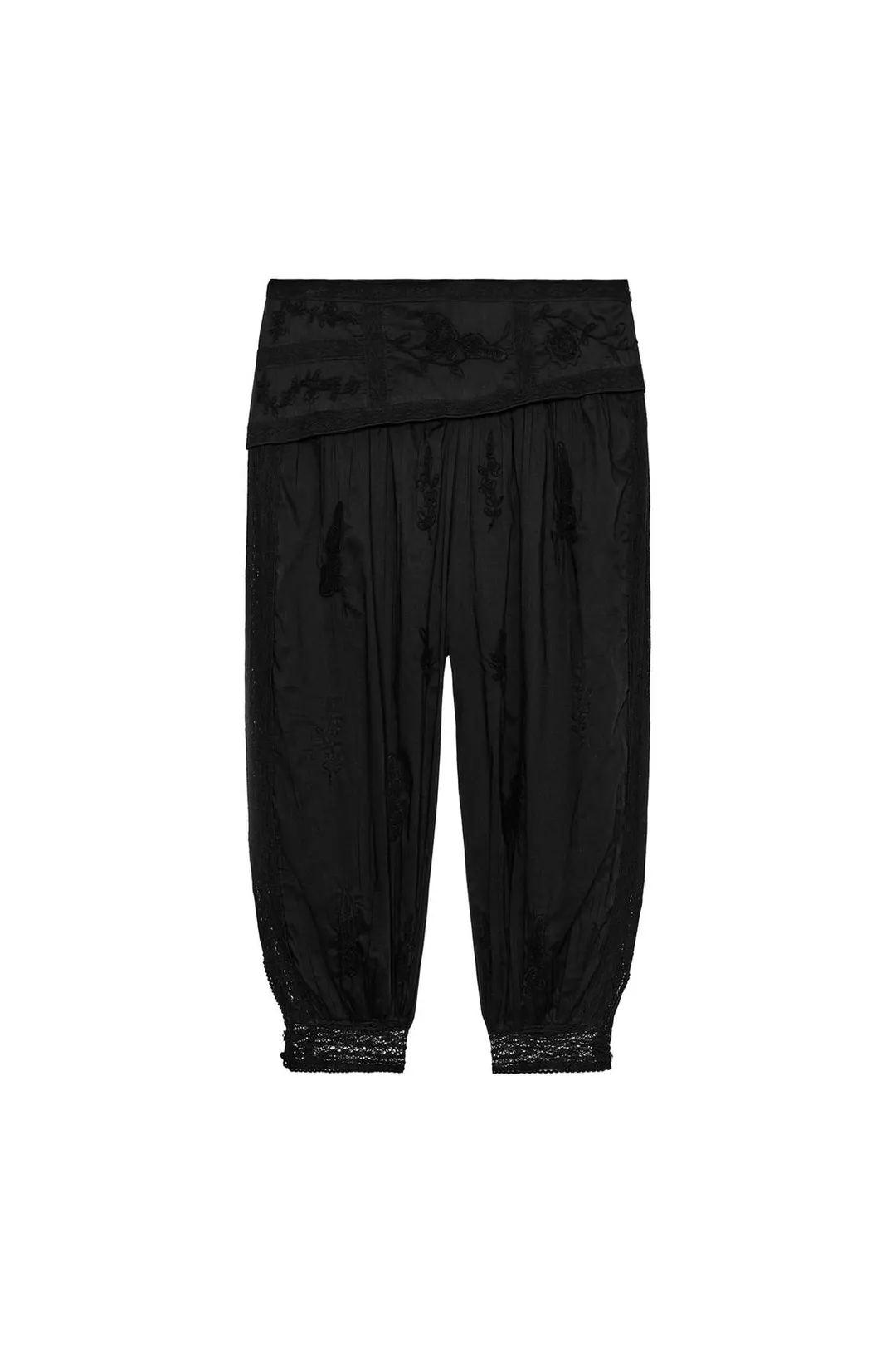Брюки-саруэл с вышивкой ZW Collection, Zara