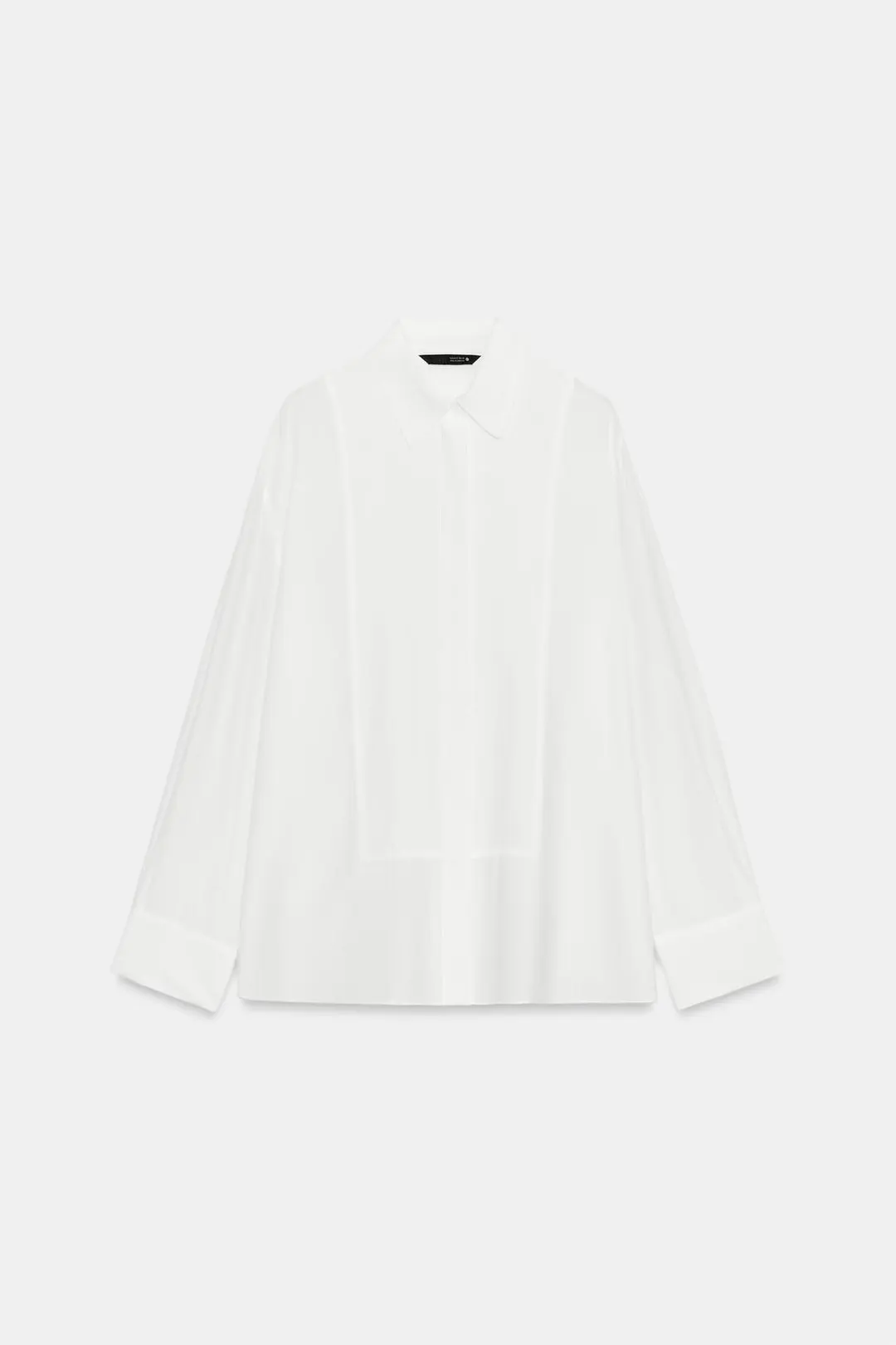 Однотонная рубашка-манишка ZW Collection, Zara