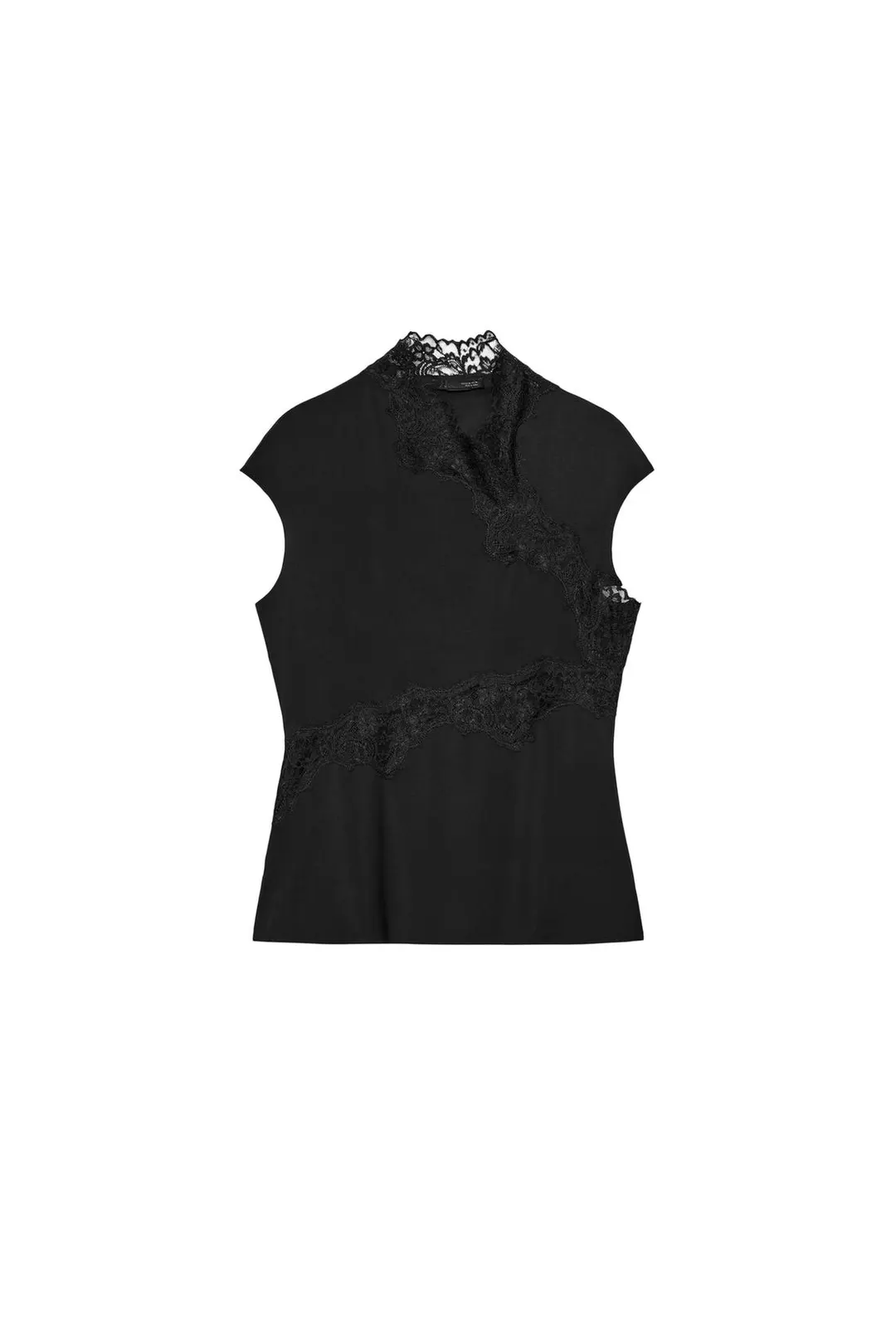 Кружевной топ с высоким воротником, Zara