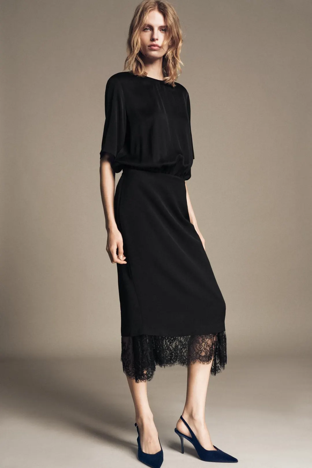 Туфли-слингбэки на каблуке под бархат, Zara
