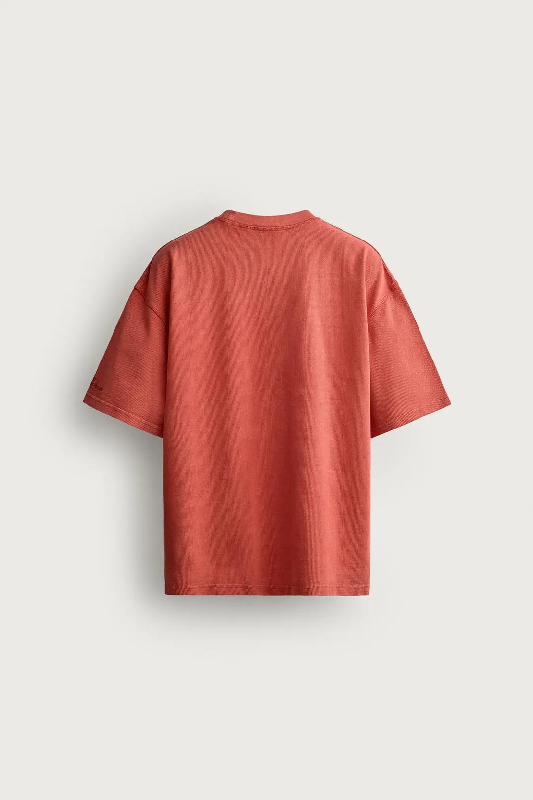 Футболка вафельной вязки с эффектом стирки, Zara