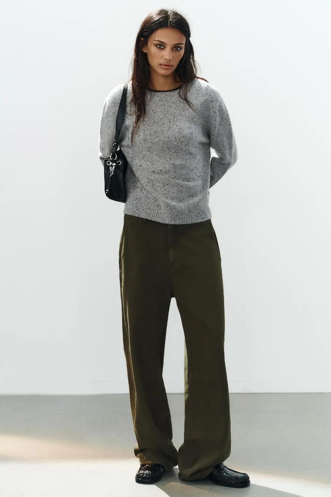 Вязаный свитер из смесовой шерсти, Zara