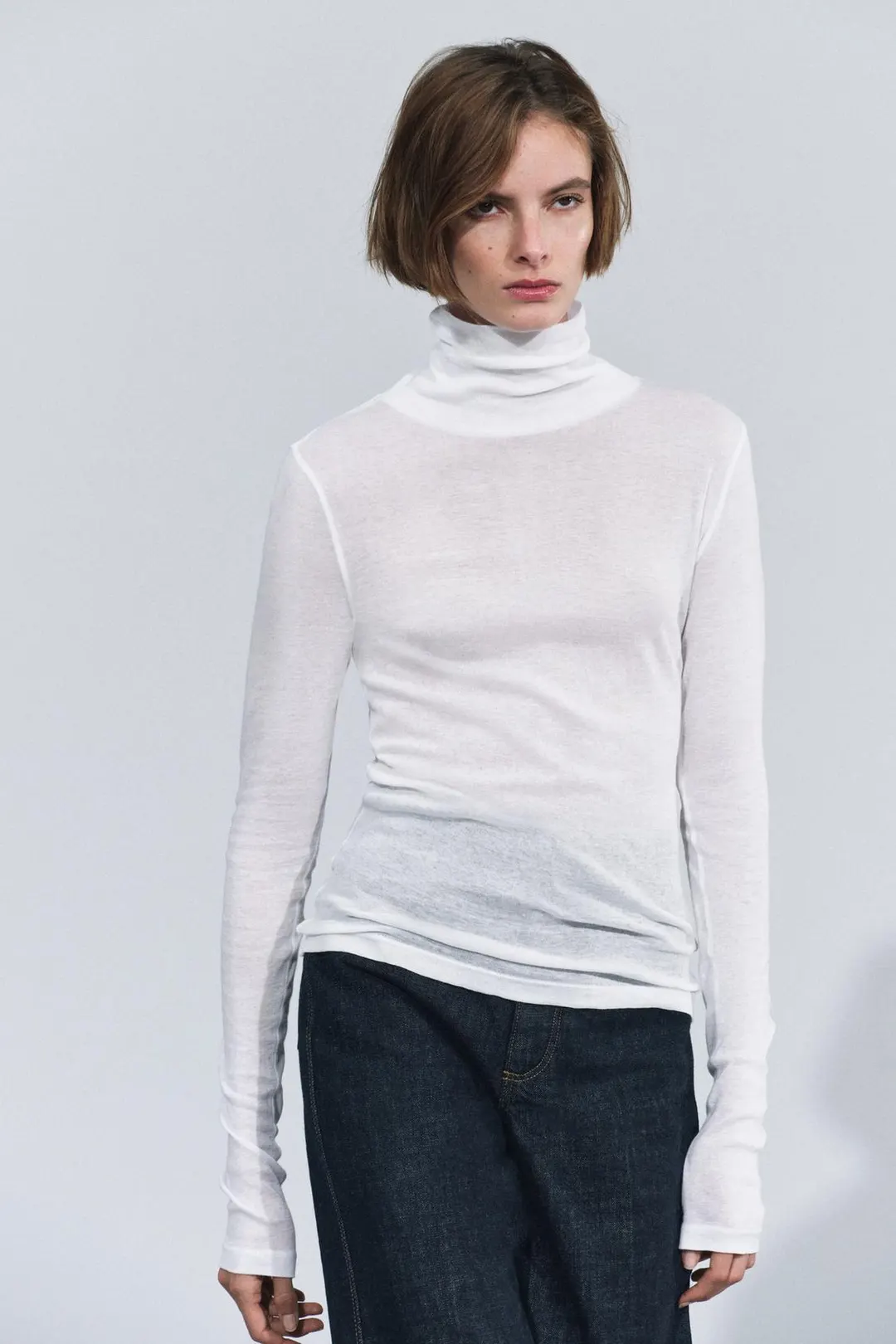 Футболка с высоким воротником SUPIMA®, Zara