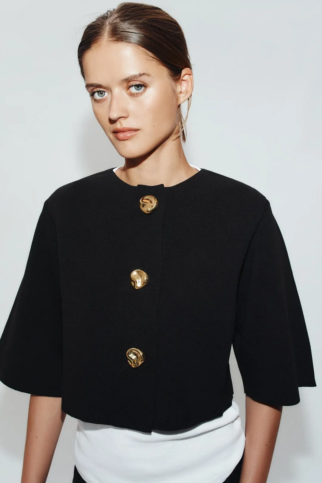 Укороченный вязаный кардиган, Zara