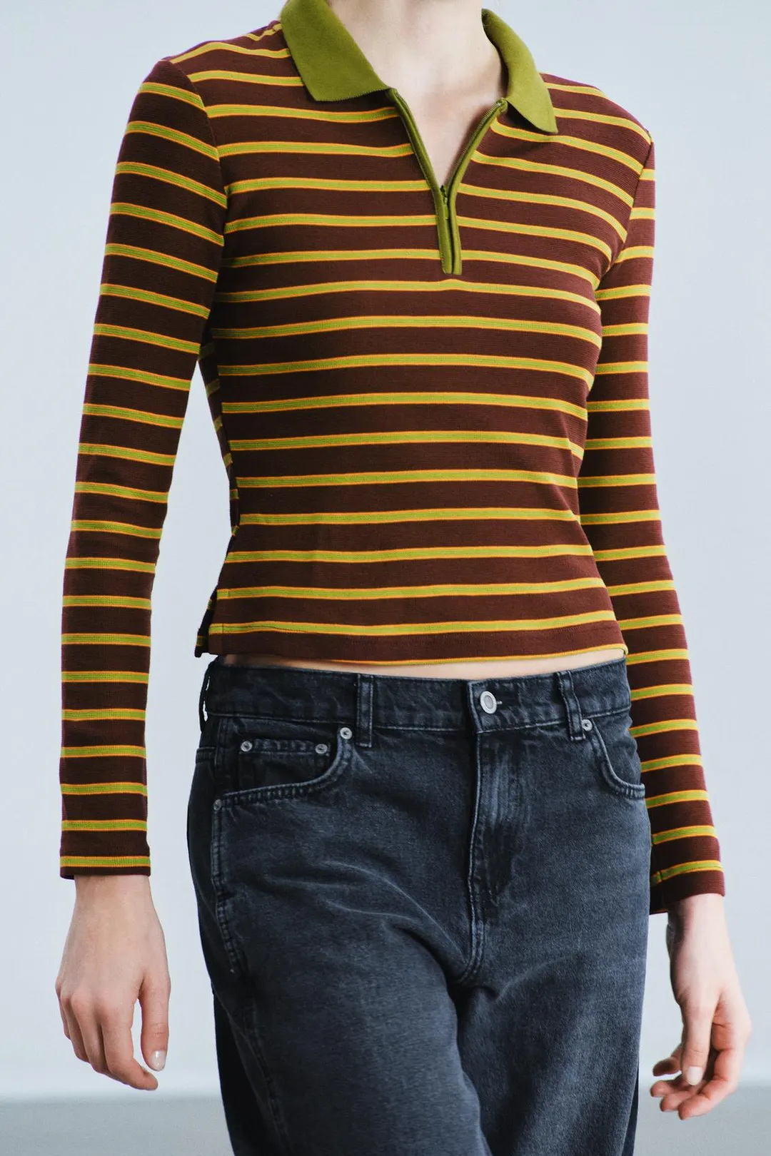 Поло с контрастной полосой, Zara