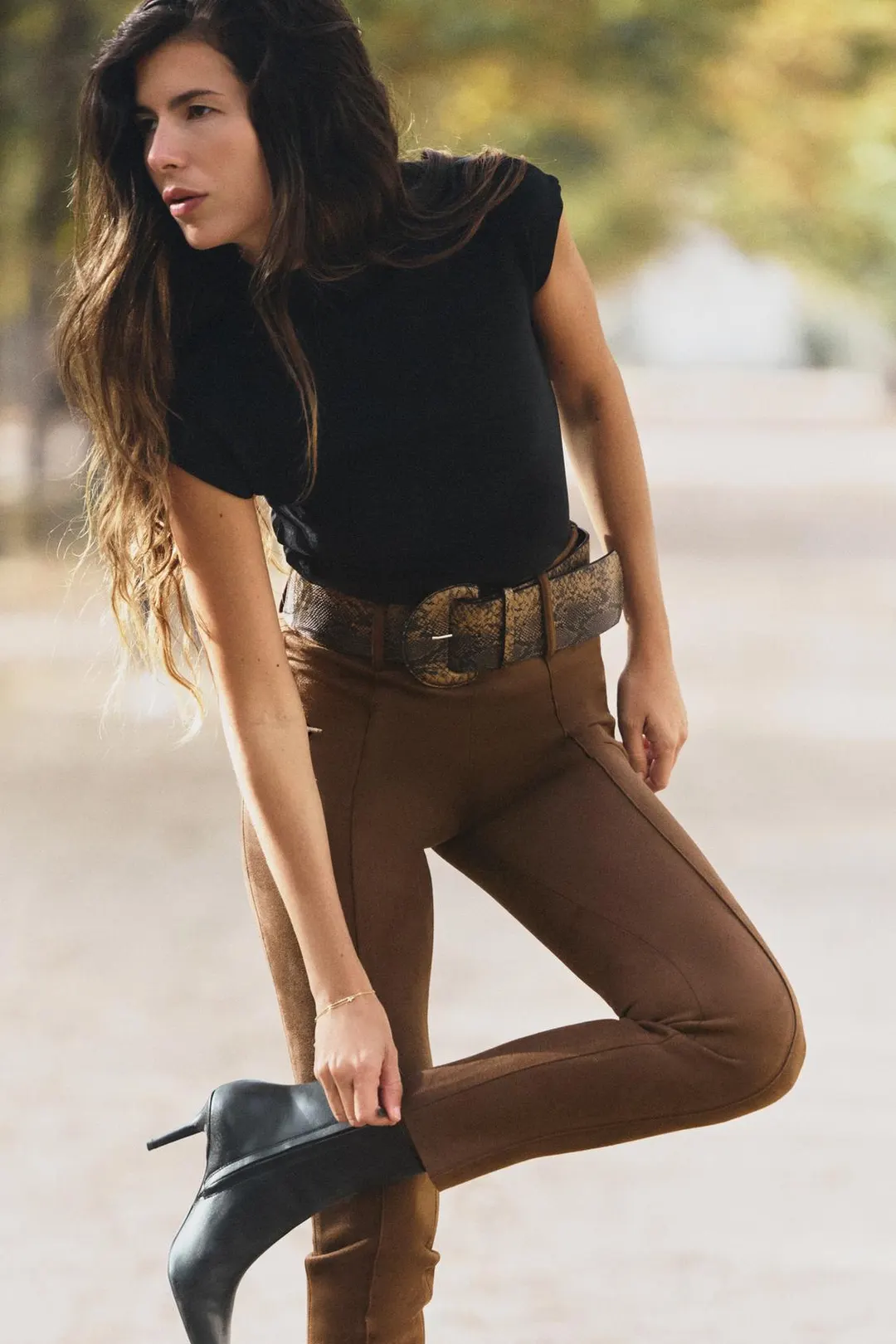 Топ из лиоцелла с высоким воротником, Zara
