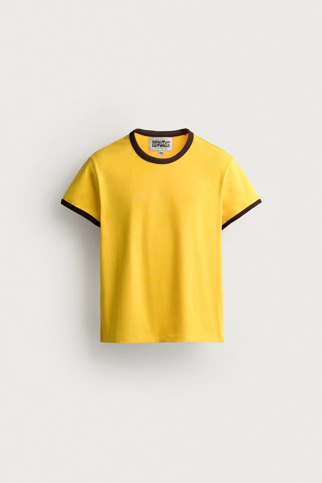 Укороченная облегающая футболка в рубчик с контрастными деталями, Zara